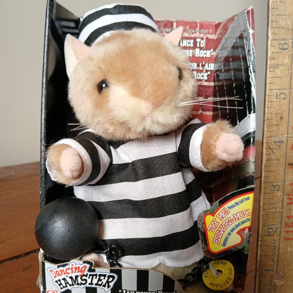 Vintage Gemmy Dancing Hamster Toy- Sings Jailhouse Rock by Elvis Presley